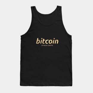 Bitcoin Stack Sats Tank Top